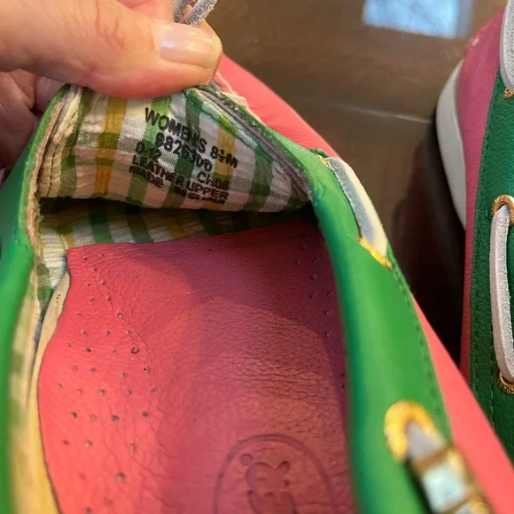 Topsider Sperry woman’s Colorful pink and green Boat Sz 8.5 woman - Picture 3 of 7